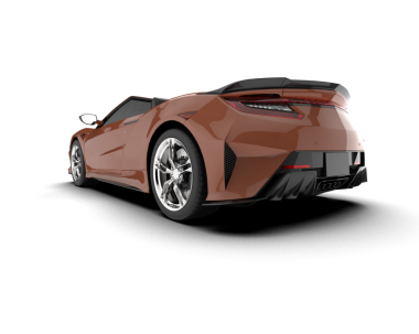 Karanlık bir arka planda modern spor araba. 3d oluşturma