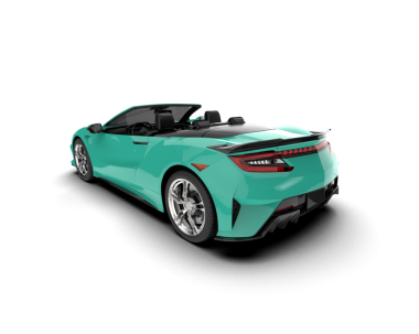 Modern lüks araba. 3 boyutlu görüntüleme. Beyaz arkaplanda 3 boyutlu resimleme izole edildi.