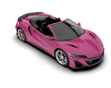 modern mor süper spor araba beyazda izole.