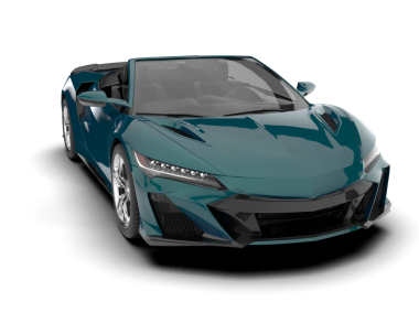 Modern araba arka planda izole edilmiş. 3D görüntüleme - illüstrasyon