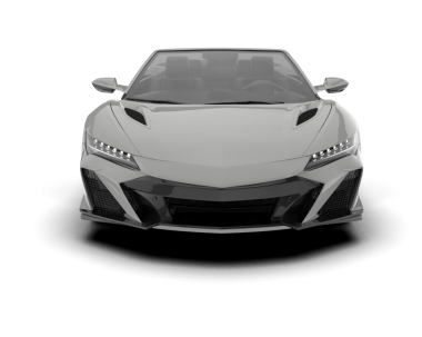 Gümüş renkli spor araba - ön manzara