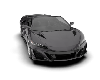 Modern araba arka planda izole edilmiş. 3D görüntüleme - illüstrasyon