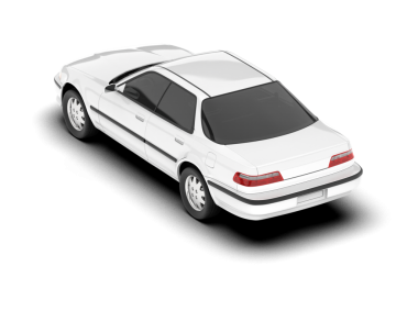 Beyaz arka planda izole edilmiş beyaz modern araba