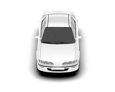 Gerçekçi araba manzarası. Beyaz arka planda izole edilmiş. 3d illüstrasyon