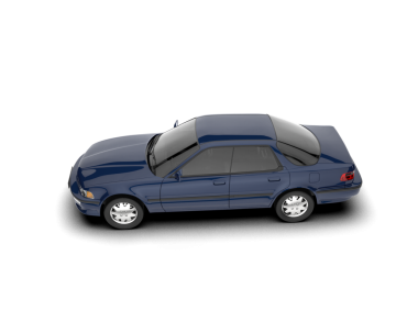 beyaz arkaplanda izole edilmiş bir araba.