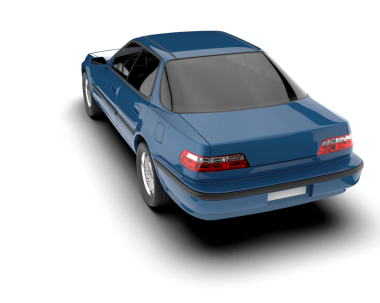 mavi araba üzerinde beyaz izole