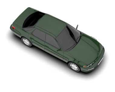 araba beyaz arkaplanda izole edildi