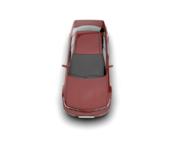 Kırmızı araba beyaz arka planda izole edilmiş. 3d illüstrasyon