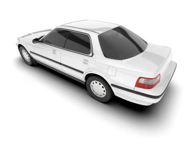 beyaz arkaplanda modern araba