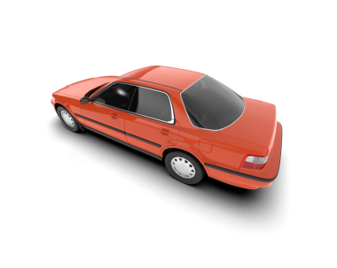 araba beyaz arkaplanda izole edildi.