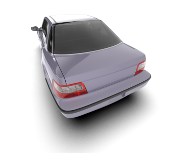 Araba izole. 3d oluşturma