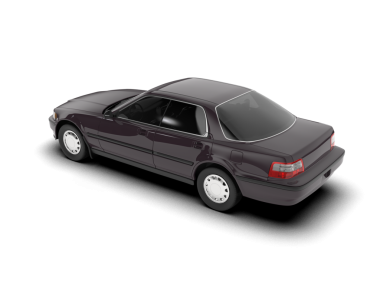 Lüks araba beyazda izole edilmiş. 3d illüstrasyon