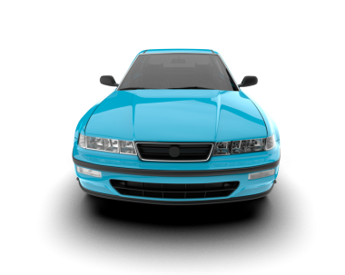 Araba mavi zemin üzerine