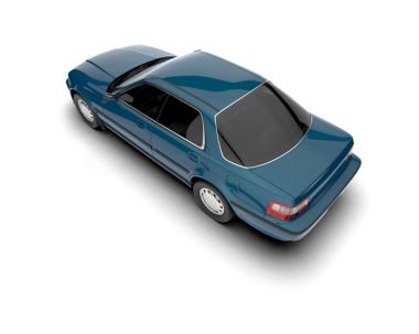 Gri arkaplandaki araba 3 boyutlu görüntüleme