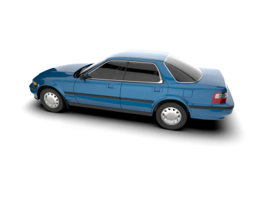 Beyaz arkaplandaki araba