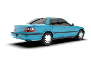 Araba beyaz arka planda izole edilmiş. 3d oluşturma