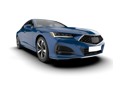 Siyah arka planda modern lüks bir araba. 3d illüstrasyon