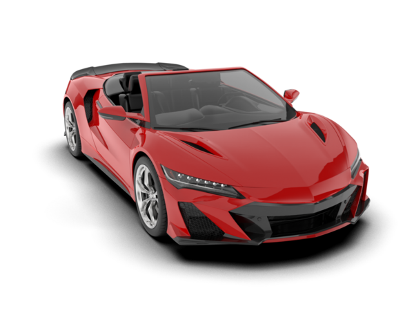 Modern araba beyazda izole edilmiş. 3d oluşturma.