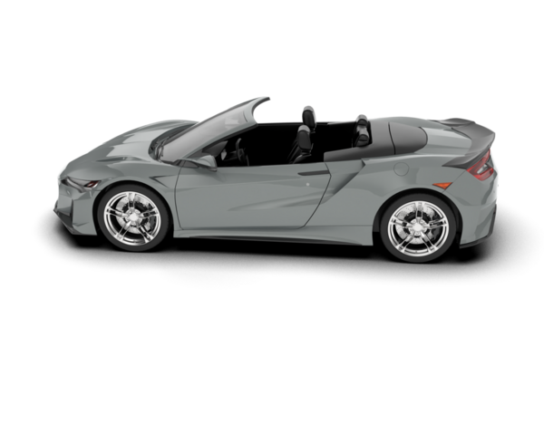 Üç boyutlu lüks araba beyaz sırtlı.