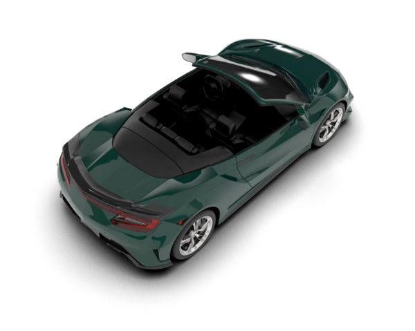 yeşil araba arka planda izole edildi