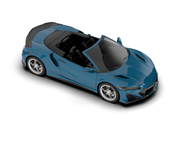 3D jenerik tasarım stüdyo arabasında mavi bir araba.