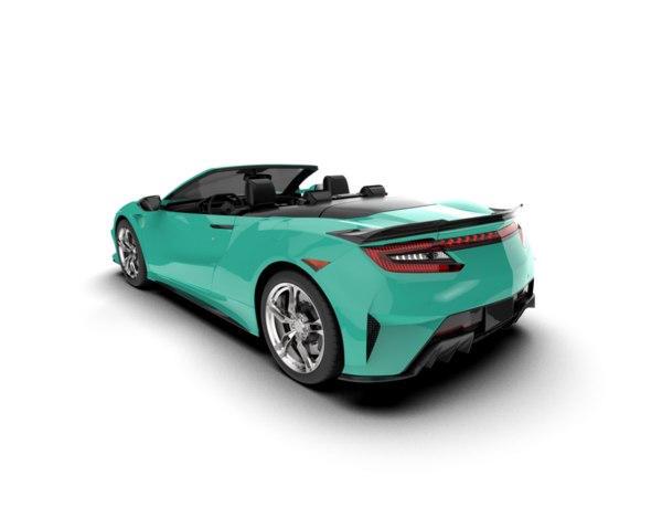 Modern lüks araba. 3 boyutlu görüntüleme. Beyaz arkaplanda 3 boyutlu resimleme izole edildi.