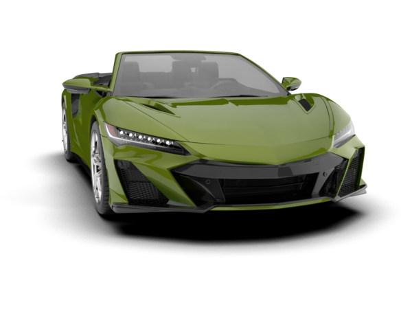 modern yeşil spor araba - ön manzara