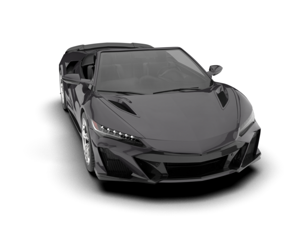 Modern araba arka planda izole edilmiş. 3D görüntüleme - illüstrasyon