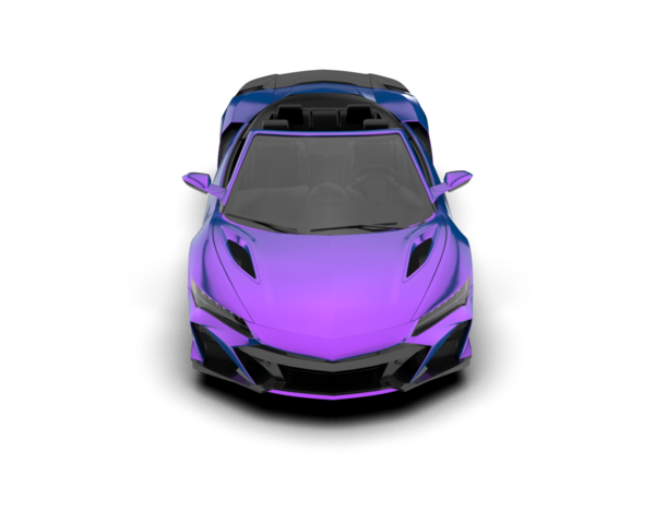 Koyu arkaplanda bir arabanın 3 boyutlu görüntüsü.