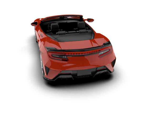 Beyaz zemin üzerinde izole edilmiş jenerik bir arabanın 3 boyutlu canlandırması