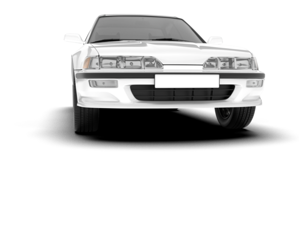 Beyaz arka planda beyaz araba, vektör illüstrasyonu