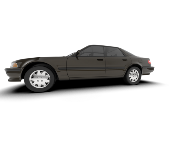 Beyaz arka planda klasik araba, 3 boyutlu illüstrasyon