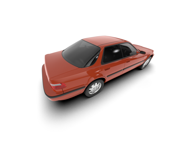 beyaz zemin üzerine kırmızı sedan