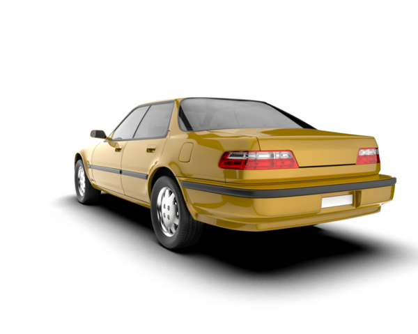 Araba sedanı beyazda izole edilmiş. vektör illüstrasyonu