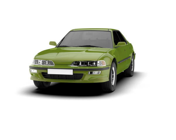 modern araba beyaz arkaplanda izole edildi