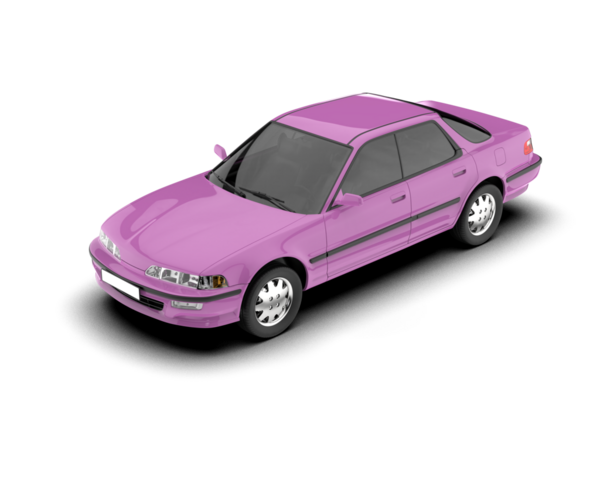 Pembe araba izole edilmiş. vektör illüstrasyonu