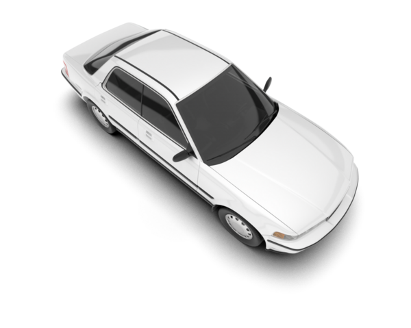 araba beyaz arkaplanda izole edildi