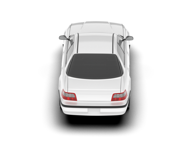 Araba beyaz arka planda izole edilmiş. 3d illüstrasyon.