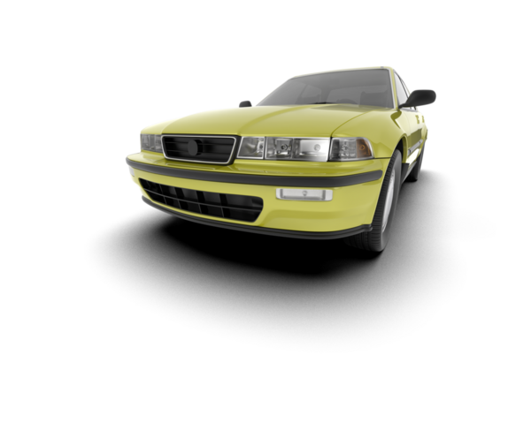 Beyaz arka planda izole edilmiş gerçekçi bir araba. vektör illüstrasyonu