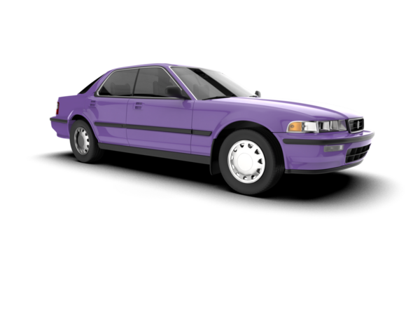 modern mor sedan araba beyaz arka planda izole edildi.