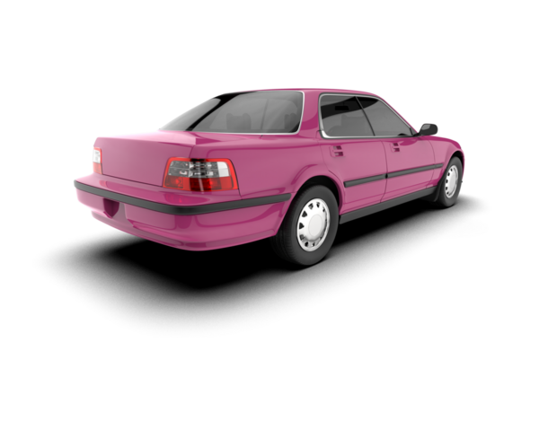 beyaz arka planda pembe modern araba