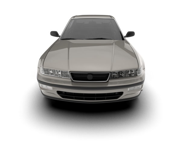 araba beyaz arkaplanda izole edildi, ön görünüm