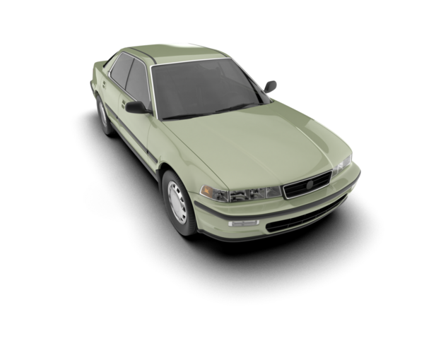 Araba, sedan, beyaz arka planda izole edilmiş.