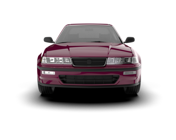 Araba beyaz arka planda izole edilmiş. Araba geri döndü.