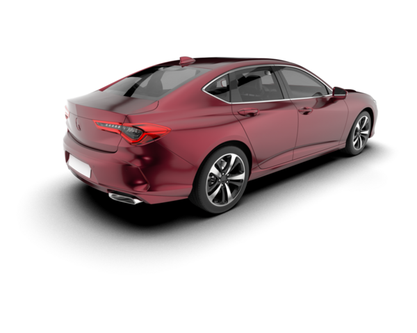 Beyaz arka planda kırmızı araba. 3 Boyutlu Hazırlama.