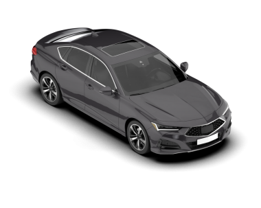 Gri arka planda siyah modern araba