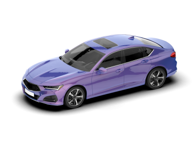 beyaz arka planda izole edilmiş modern mor spor araba 3 boyutlu illüstrasyon