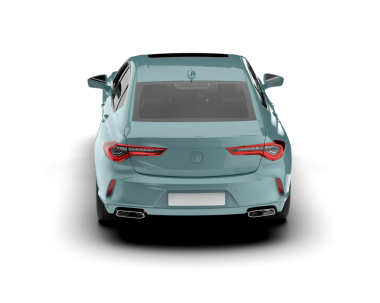 Modern araba arka planda izole edilmiş. 3D görüntüleme - illüstrasyon