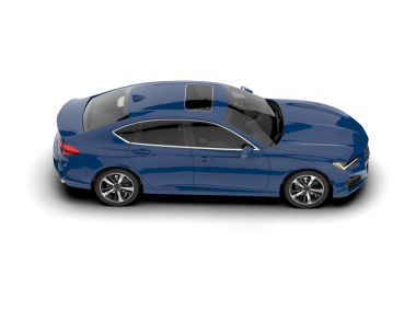 Gerçekçi bir araba. Ön manzara. vektör illüstrasyonu