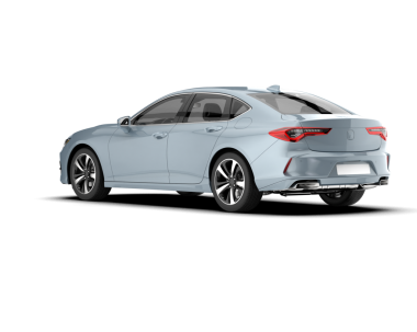 Beyaz arka planda modern bir araba. 3d oluşturma